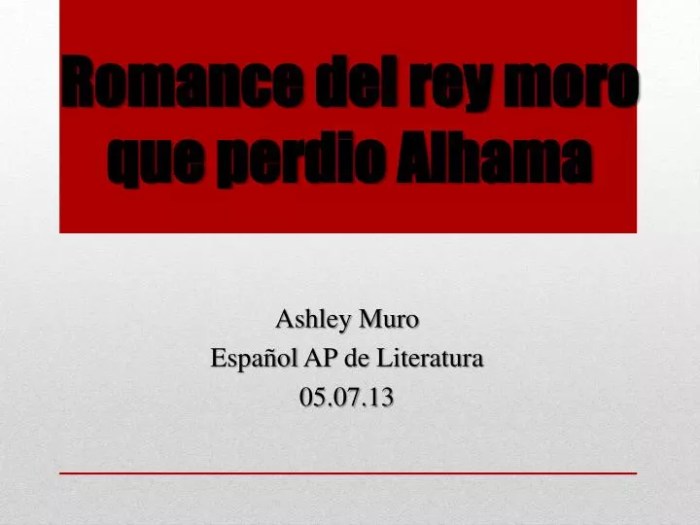 El romance del rey moro