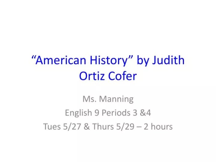 American history judith ortiz cofer pdf